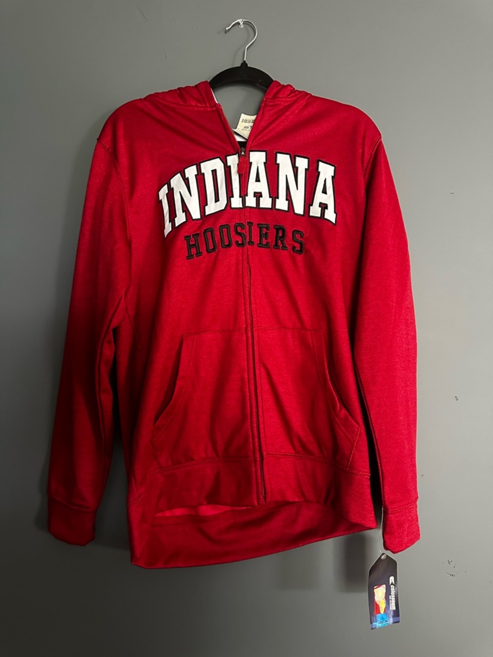 Colosseum Red Indiana Hoosiers Men's Zip Hoodie
